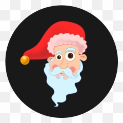 Santas Head Vector Graphics - Claus Circle Emoji