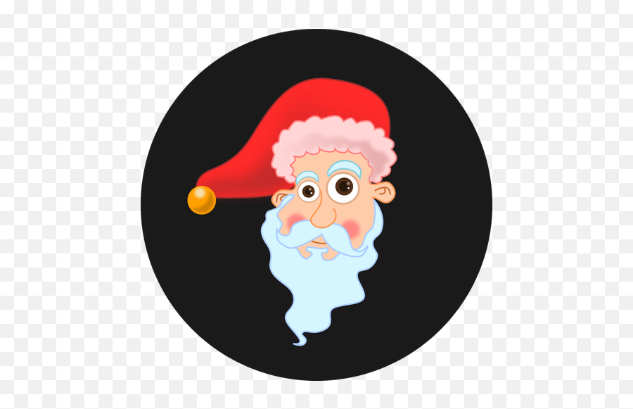 Santas Head Vector Graphics - Santa Claus Circle Emoji,Dancing Santa Emoticon