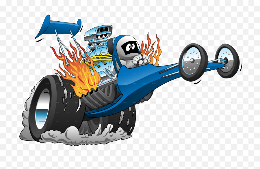 Top Fuel Dragster Cartoon Vector - Cartoon Dragster Emoji,Car Pop Car Emoji