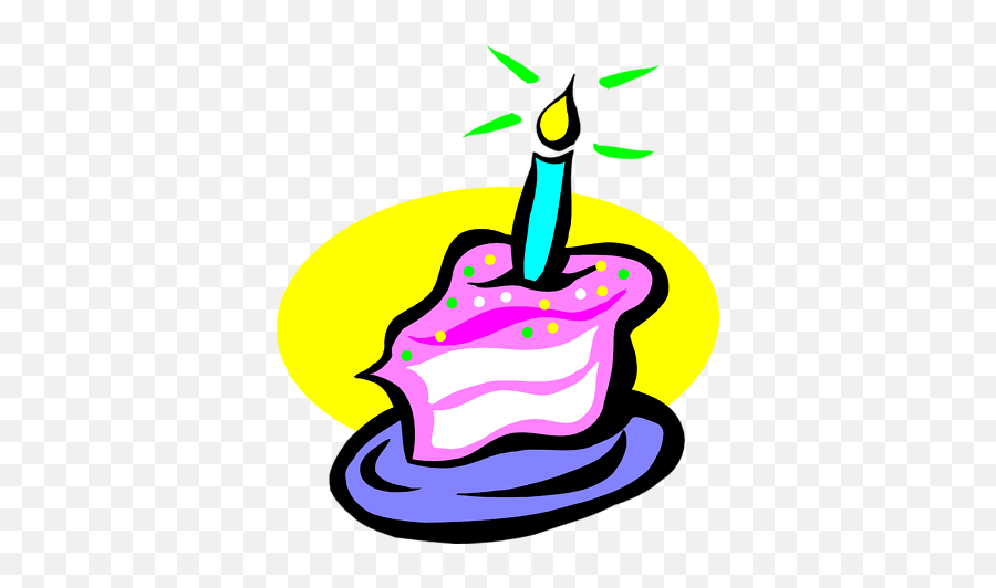 Slice Of Birthday Cake Clipart - Birthday Cake Piece Clipart Emoji,Cake Slice Emoji