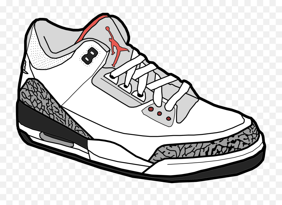 Clipart Jordan Shoe Png - Transparent Cartoon Jordans Emoji,Sneaker Emoji