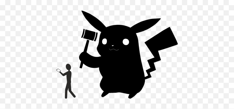 500 Free Go U0026 Pokemon Illustrations - Pixabay Pikachu Silhouette Emoji,Surprised Pikachu Emoji
