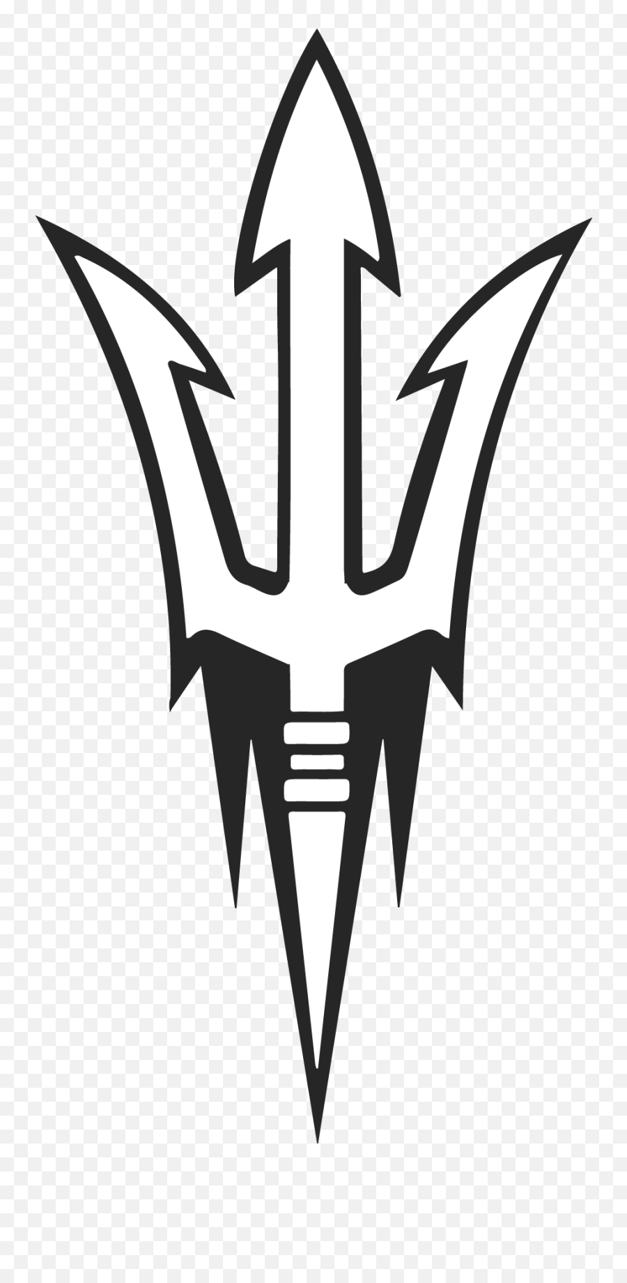 Devil Pitchfork Clipart Black And White - Arizona State Hockey Logo Emoji,Pitchfork Emoji