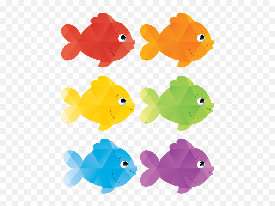 Colorful Fish Stickers Idu003d23429 - The Teacheru0027s Trunk Color Fish Clip Art Emoji,Fish Flag Emoji