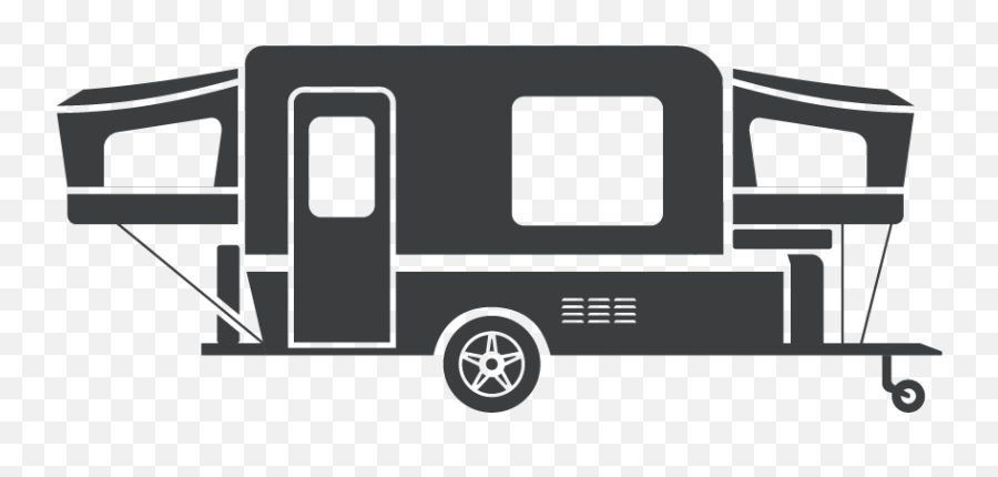 Tent Trailer Clipart - Camper Trailer Clipart Black And White Emoji,Travel Trailer Emoji