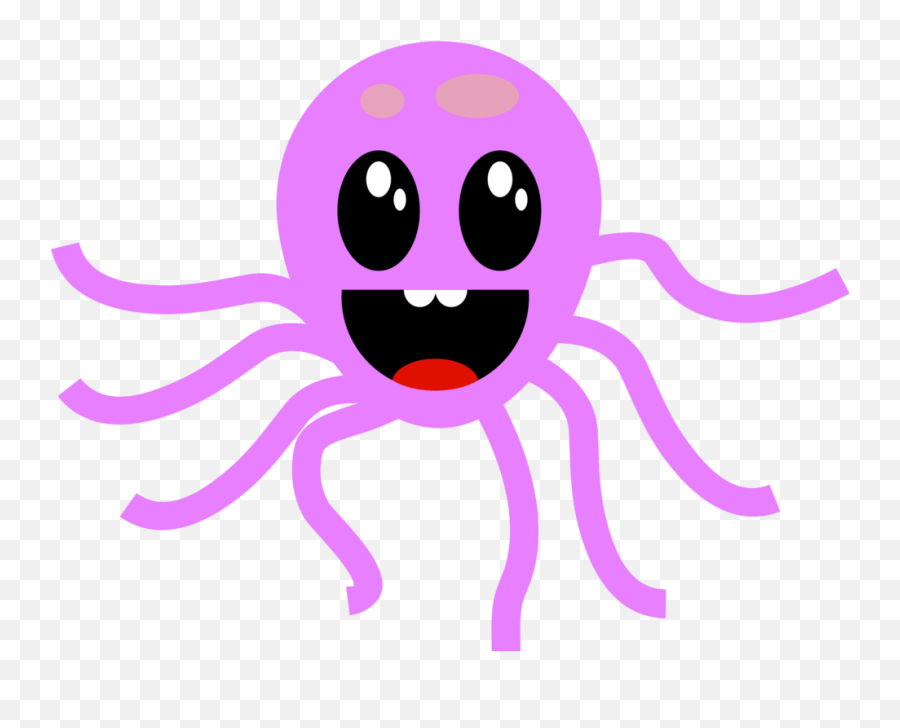 Pink Marine Invertebrates Emoticon Png Clipart - Clip Art Emoji,Octopus Emoji