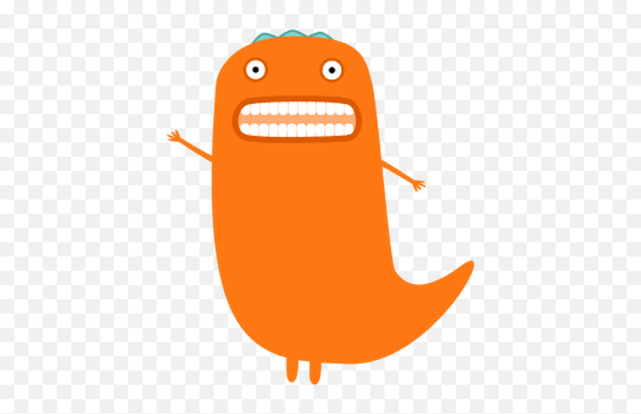 Orange Monster Vector Illustration - Orange Monster Clip Art Emoji,Snot Bubble Emoji