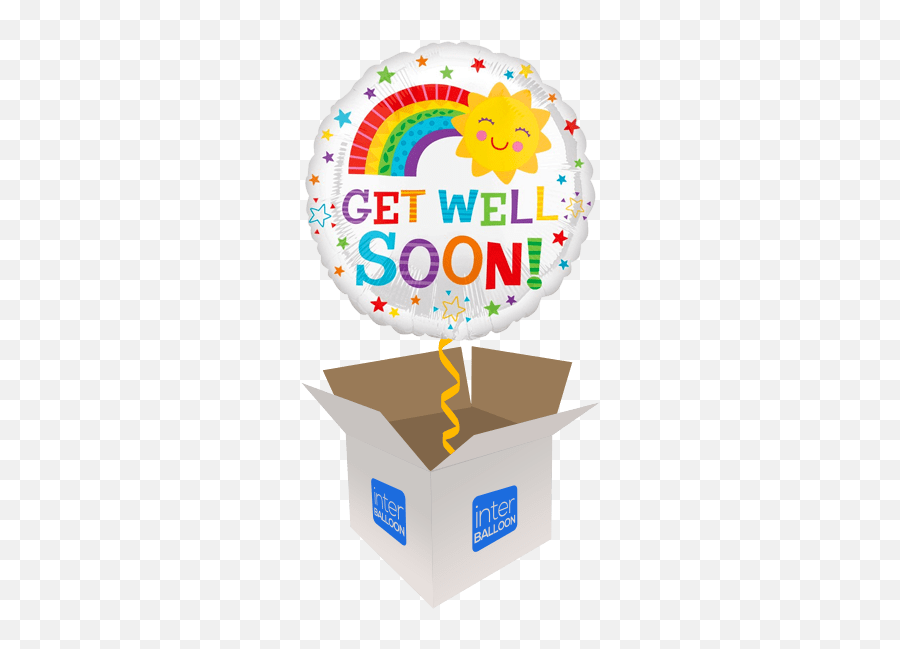 Get Well Helium Balloons Delivered In The Uk - Get Well Foil Balloon Emoji,Get Well Emoji