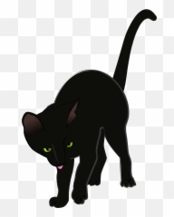 Black Cat Clipart - Vector Animals Png Emoji