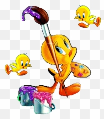 The Community For Graphics In - Tweety With Paint Brush Emoji,Titty Emoji