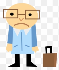 Vector Image Of Blue Sad Businessman - Microphone Interview Clip Art Emoji
