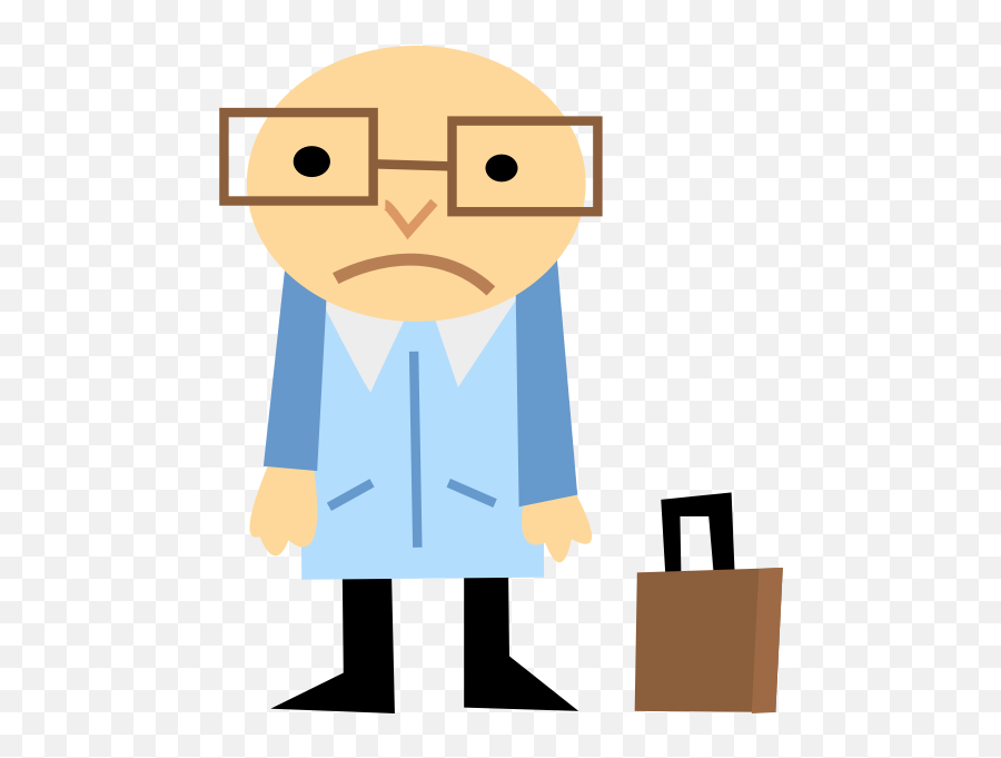 Vector Image Of Blue Sad Businessman - Microphone Interview Clip Art Emoji,Blush Emoticon