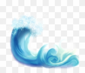 Ftestickers Water Ocean Sea Wave - Waves Clipart Transparent Background Emoji,Ocean Wave Emoji