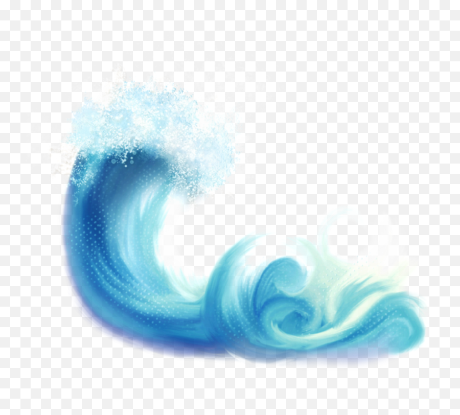 Ftestickers Water Ocean Sea Wave - Waves Clipart Transparent Background Emoji,Ocean Wave Emoji