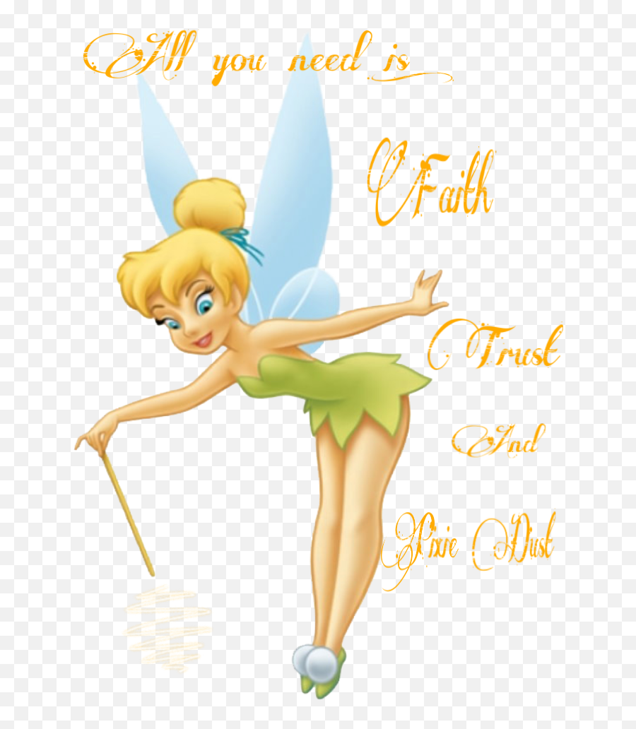 Faithtrustpixiedust - Tinkerbell With Wand Png Emoji,Faith Emoji