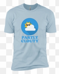 Partly Clouty Short Sleeve T Emoji,Blue Circle Emoji