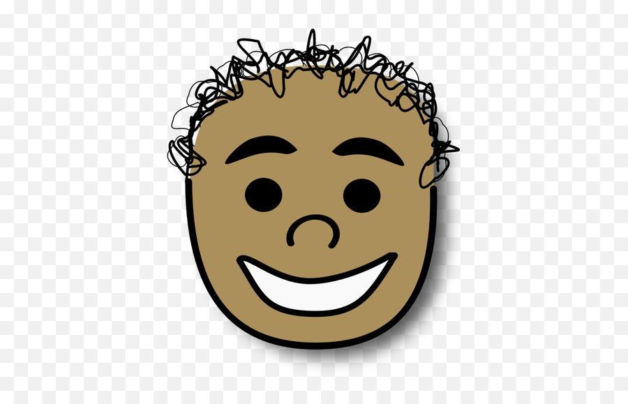 Vector Image Of Happy Kid Avatar - Alegre Clipart Emoji,Running Emoticon