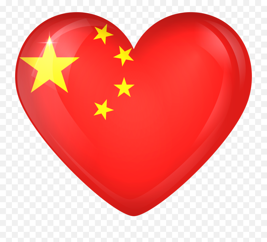 Chinese Flag In A Heart Clipart - President Xi Emoji,Taiwan Flag Emoji