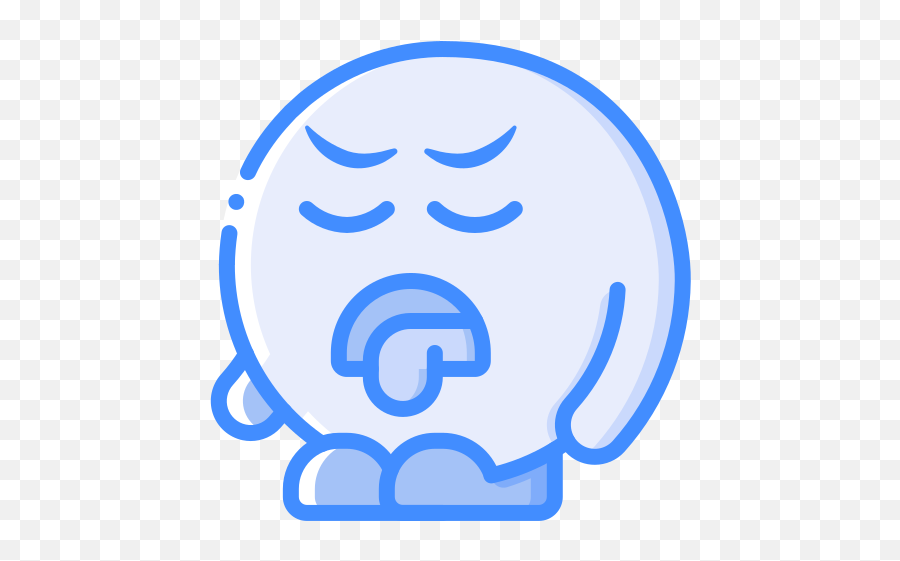 Grossed Out - Icon Frustration Circle Blue Emoji,Grossed Out Emoji
