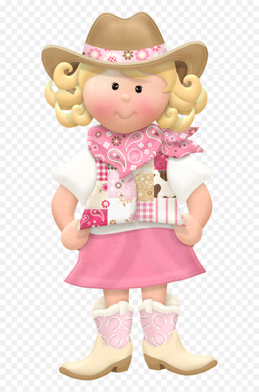 Cowgirl Clipart Blonde Hair Cowgirl - Desenho Country Menina Emoji,Blonde Girl Emoji