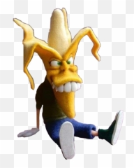 Banana Bucktooth Teeth Bananaman - Cartoon Emoji