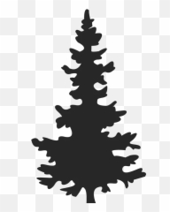Christmas Tree Silhouette Stamp - Png Emoji