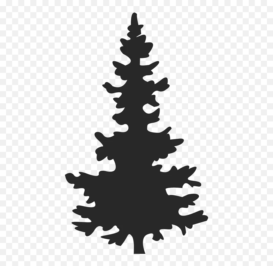 Christmas Tree Silhouette Stamp - Tree Stamp Png Emoji,Emoji Christmas Tree