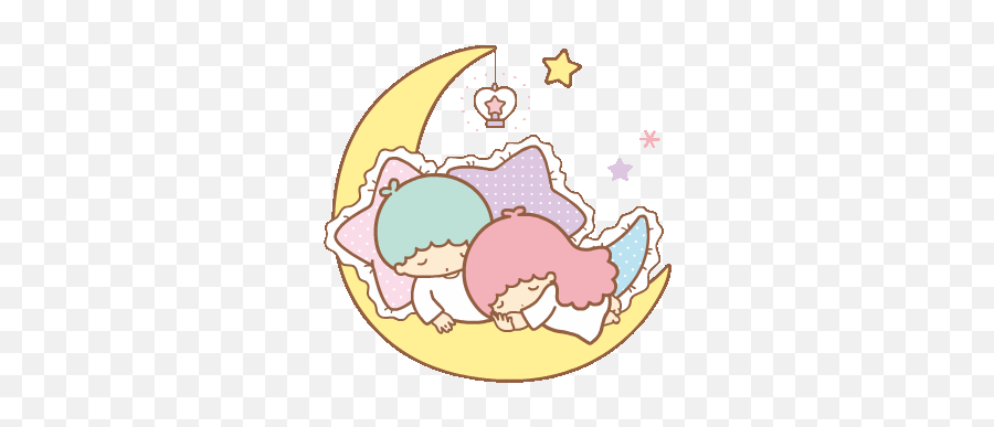 Good Night Little Twin Stars Sanrio Wallpaper - Little Twin Stars Gif Emoji,Brrr Emoji