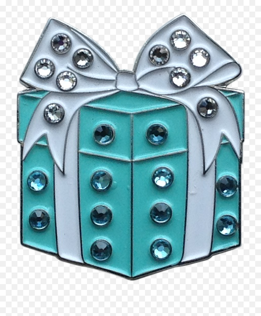 Blue Gift Box Ball Marker Hat Clip - Earrings Emoji,Woman Crystal Ball Hand Emoji