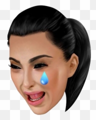 Kim Kardashian Crying Transparent - Kim Kardashian Emoji Png,Kim K Emoji
