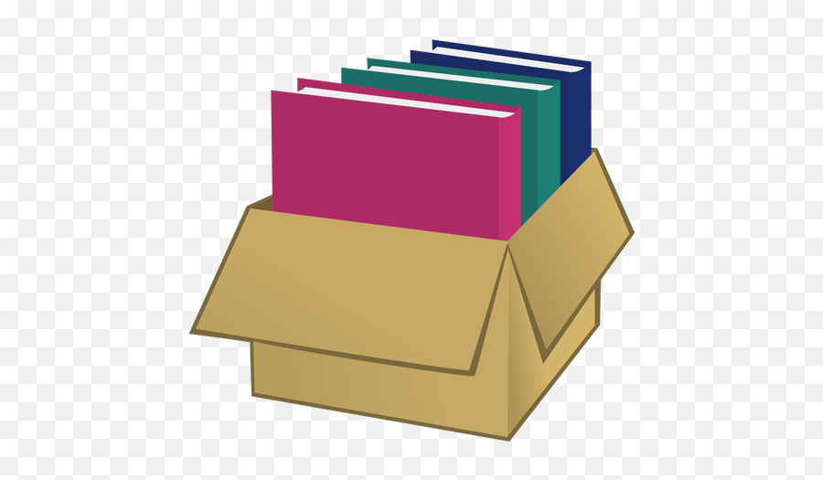 Box With Folders Vector Drawing - Clipart Box Emoji,Emoji Lunch Box