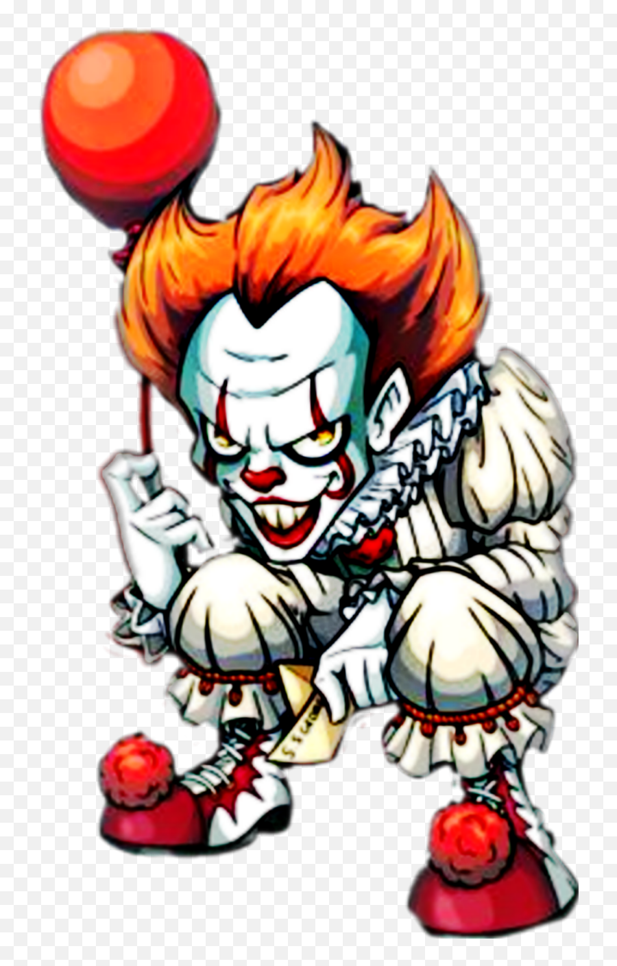 Pennywise Clown Scary It Balloon - Pennywise The Clown Cartoon Emoji,Pennywise Emoji