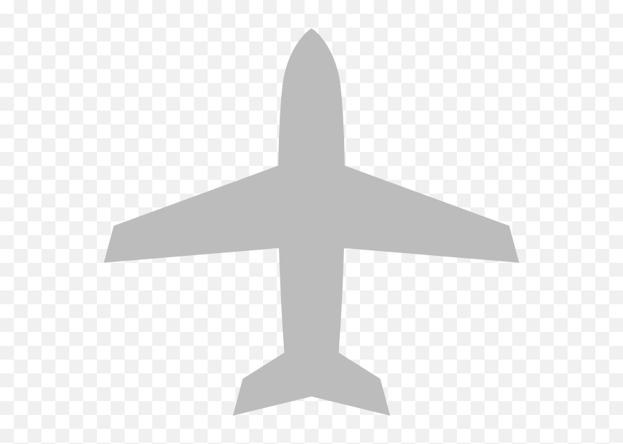 Airplane Silhouette In Grey Color - Pastel Airplane Clipart Png Emoji,Cars Emoticon