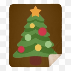 Christmas Tree Emoji Large Fleece - Facebook Post For Christmas Break,Christmas Emoji Png