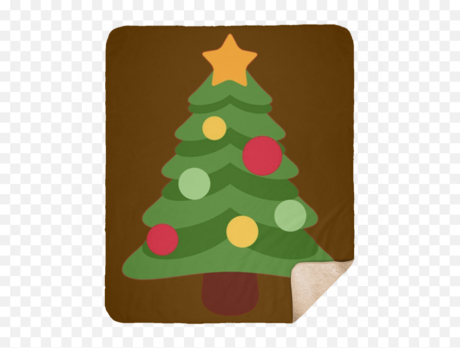 Christmas Tree Emoji Large Fleece - Facebook Post For Christmas Break,Christmas Emoji Png
