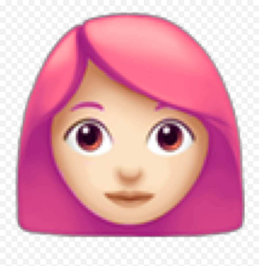 Emoji Pink Hair Pinkhair Pinkemoji - Emoji With Pink Hair,Pink Hair Emoji