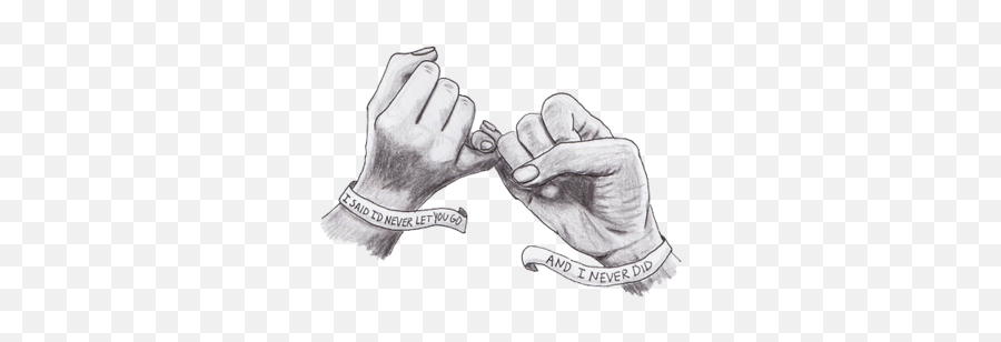Fingers Drawing Promise Picture - Said I D Never Let You Go Emoji,Pinky Promise Emoji