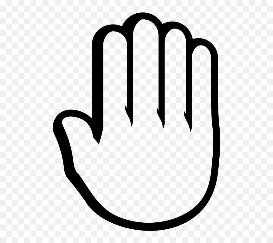 Emojione Bw 1f91a - Hand Emoji Black And White,Praying Hands Emoji Code