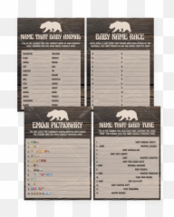 Rustic Baby Shower Games Set Printables Wood Look Emoji,Moose Emoji