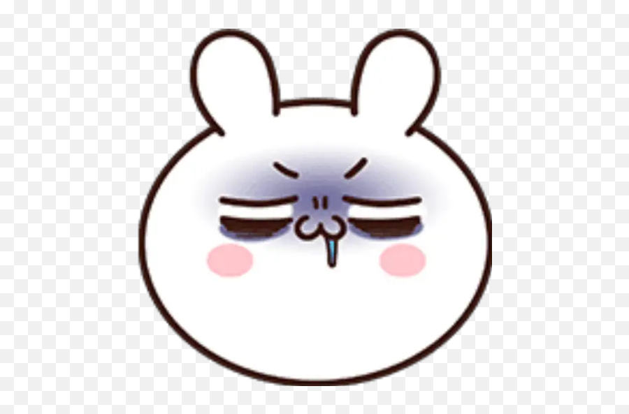 Moose The Rabbit Emoji Stickers For Whatsapp - Dog Licks,Rabbit Emojis