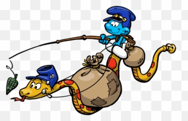 Snake Smurf Clipart - Postman Smurf Emoji,Smurf Emoji