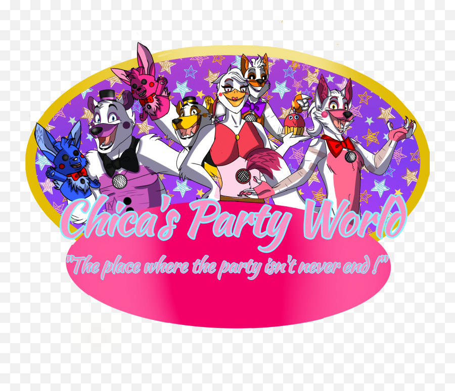 Chicas Party World Logo - Fnafng Circus Baby Pizza World Emoji,Party And Chicken Emoji