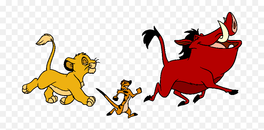 Clipart Lion King Simba Timon And Pumbaa - Hakuna Matata Lion King Phrases Emoji,Simba Emoji