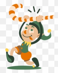 Cute christmas elf candy cane - Transparent PNG u0026 SVG vector Cartoon Emoji