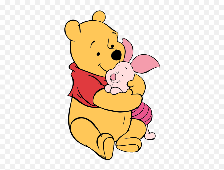 Pooh And Piglet Clipart - Pooh And Piglet Clipart Hugging Emoji,Cuddling Emoji