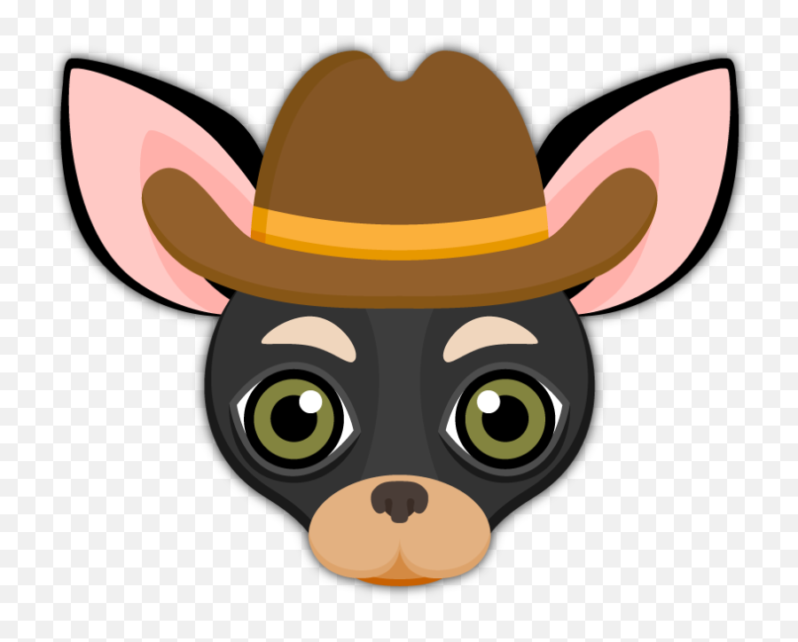 Black Tan Chihuahua Emoji Stickers For Imessage - Chihuahua Emoji,Cowgirl Emoji
