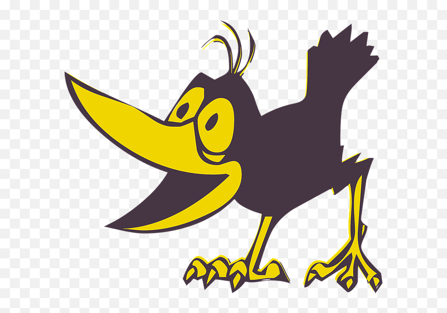 Download Vector Crow Graphics Portable Network Free Photo - Crow Clipart Cartoon Png Emoji,Crow Emoticon
