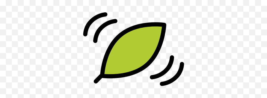 Leaf Fluttering In Wind Emoji - Hojas Viento Dibujo,Leaves Emoji