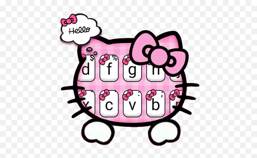 Download Girly Pink Kitty Keyboard Theme - Aesthetic Hello Kitty Png Emoji,Pink Emoji Keyboard