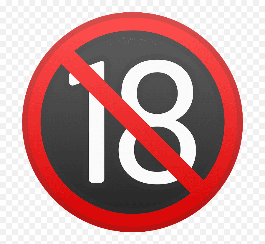 No One Under Eighteen Emoji Clipart - Dot,No Sign Emoji